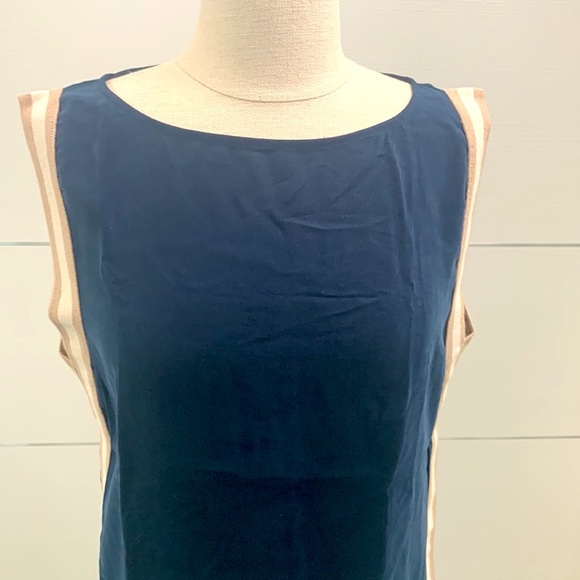 Zara NWT Basic Z1975 Denim Navy Tencel Top Size M - Picture 3 of 14